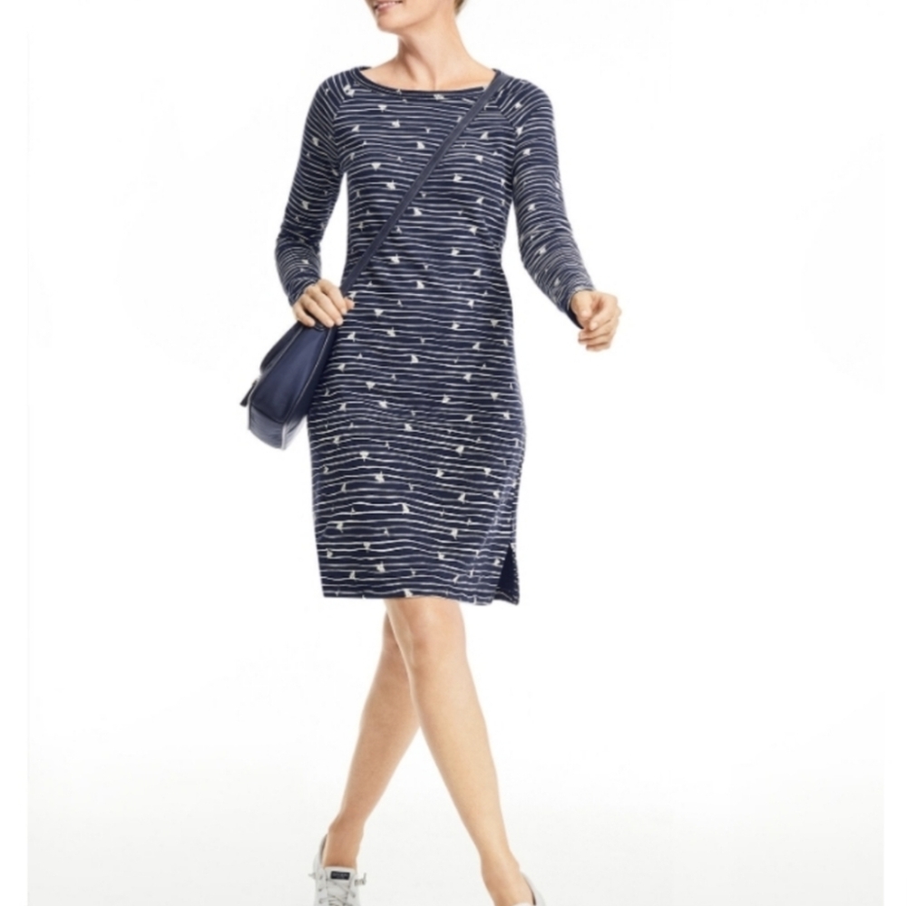 T By Talbots Longsleeve Mixed Print Dress - image 1